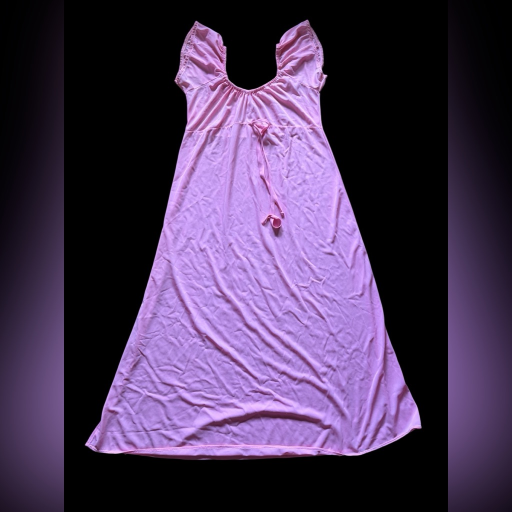 Pink Nightgown With Tie-Front Detail